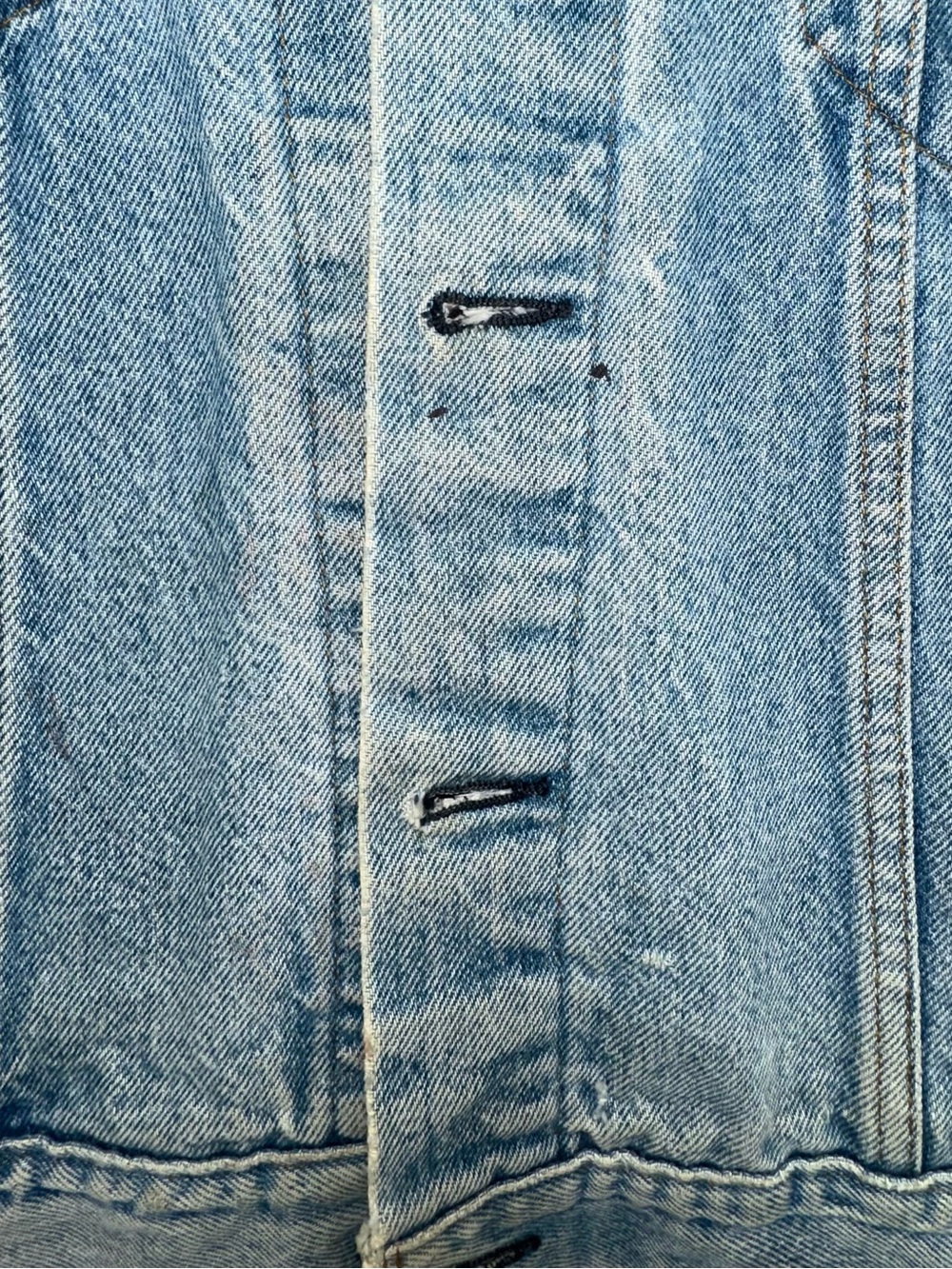 Vintage Reworked Levi's Denim Jacket Hand Painted Desert Steer Skull Mens Large - Picture 13 of 16